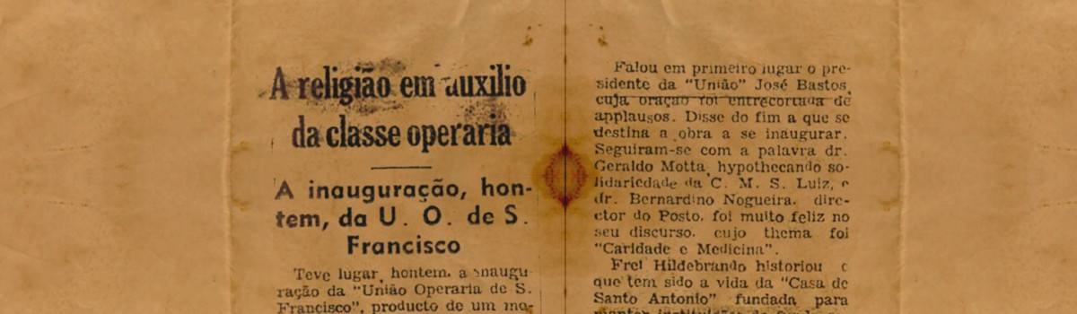Trecho de jornal antigo Trecho de jornal antigo
